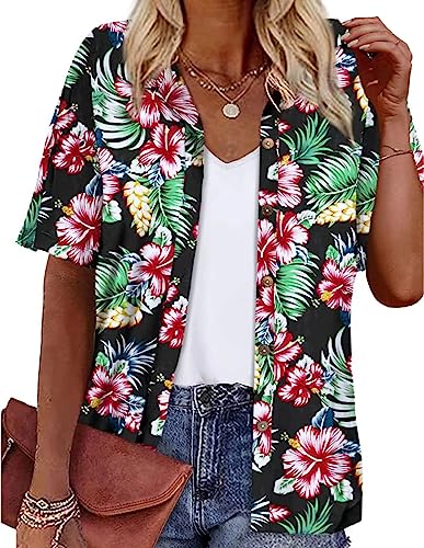 LILYCHIC Women's Floral Button Down Hawaiian Shirts