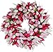 The Wreath Depot's Pink & White Tulip Door Wreath, 19 Inch, Silk, Full Design, Valentine's Wreath, Gift Box Included