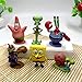 Spongebob Mini Action Figures cake topper, 6PCS cake decorations and birthday party supplies, game props party collection.