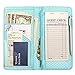 Mymazn Server Wallet Waitress Book Magnetic with Money Zipper Pocket Shimmer Waiter Organizer Fits Restaurant Guest Check Order Pad (Big Size 5 X 9, Mermaid Blue)