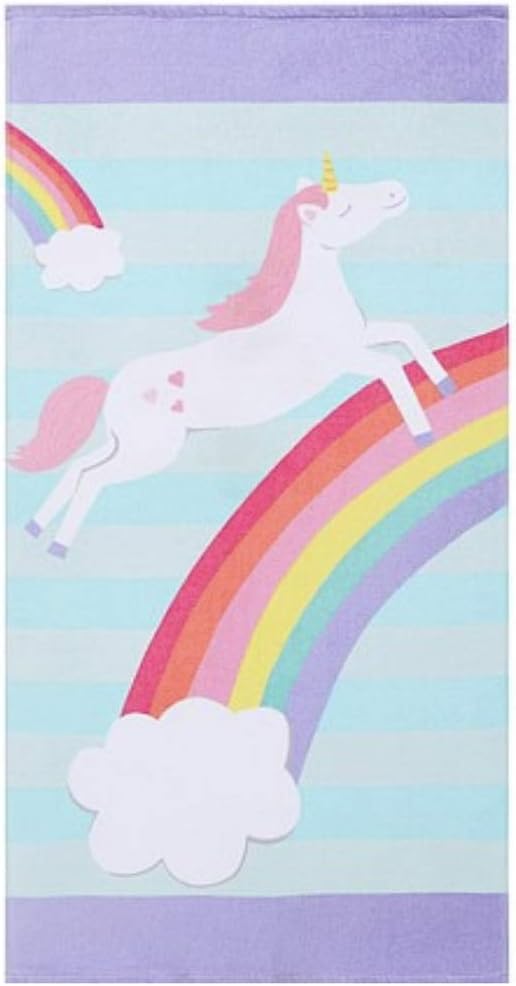 CheeseandU Thick Soft Pool Beach Towel Cute Rainbow Unicorn Large Microfiber Terry Blanket Picnic Carpet Yoga Mat Boho Tablecloth for Women Girls 60"