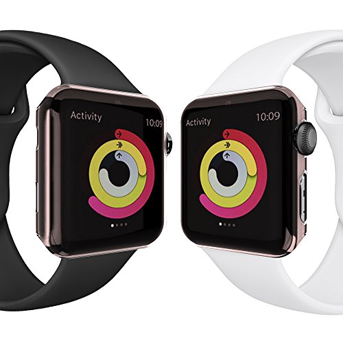 Apple iWatch Screen Protector Pink Case Series 2 by Ubelli - Thinnest iWatch Protective Case (0.3m) for Apple Watches, Snap on Guard Bumper Accessory Cover Snaps On Without Removing Wrist Band (38mm) - Thumbnail 2