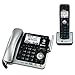 AT&T TL86109 DECT 6.0 2-Line Expandable Corded/Cordless Phone with Bluetooth Connect to Cell, Answering System and Base Speakerphone, 1 Corded Handset and 1 Cordless Handset, Silver/Black primary