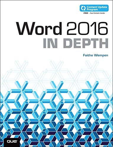 Word 2016 In Depth (includes Content Update Program)