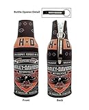 Harley-Davidson Conquest Black Bottle Wrap Zippered w/ Bottle Opener BZ121730