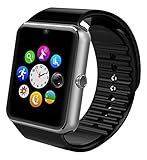 SEPVER Bluetooth Smart Watch GT08 with SIM Card TF Memory Card Slot camera music play sleep monitor Pedometer for Android smart phone Samsung HTC Sony LG Xiaomi Huawei Lenovo and iPhone (Silver)