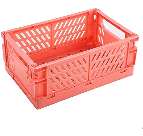 BAREGO Cajas Cesta de Almacenamiento Plegables de Plástico (Rosa, Grande): Amazon.es: Hogar