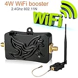 Wifi Signal Booster 2.4Ghz 4W 802.11 Signal Extender Wifi Repeater Broadband Amplifiers for Wireless Router, with 5dBi antenna