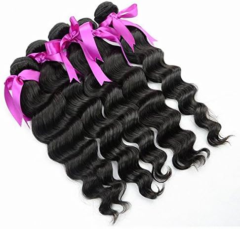SINA 5 Bundles 14 16 16 16 16 Double Drawn Weft Loose Wave 10A Virgin Peruvian Hair