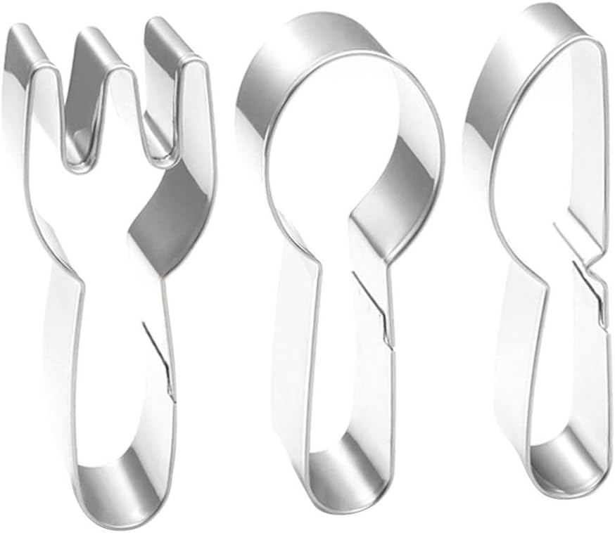 LAANCOO Cookie Cutter Mold 3Pcs DIY Tableware Biscuit Mould Cake Fondant Biscuit Mould