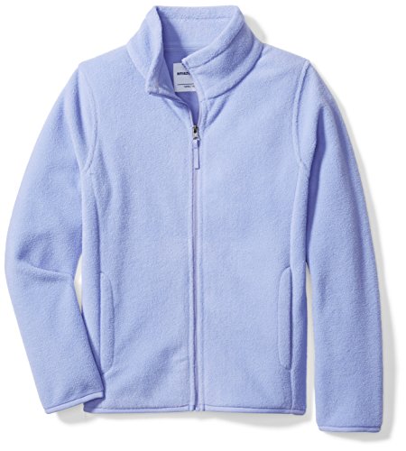 Amazon Essentials Girls' Full-Zip Polar Fleece Jacket, Periwinkle Purple, Small