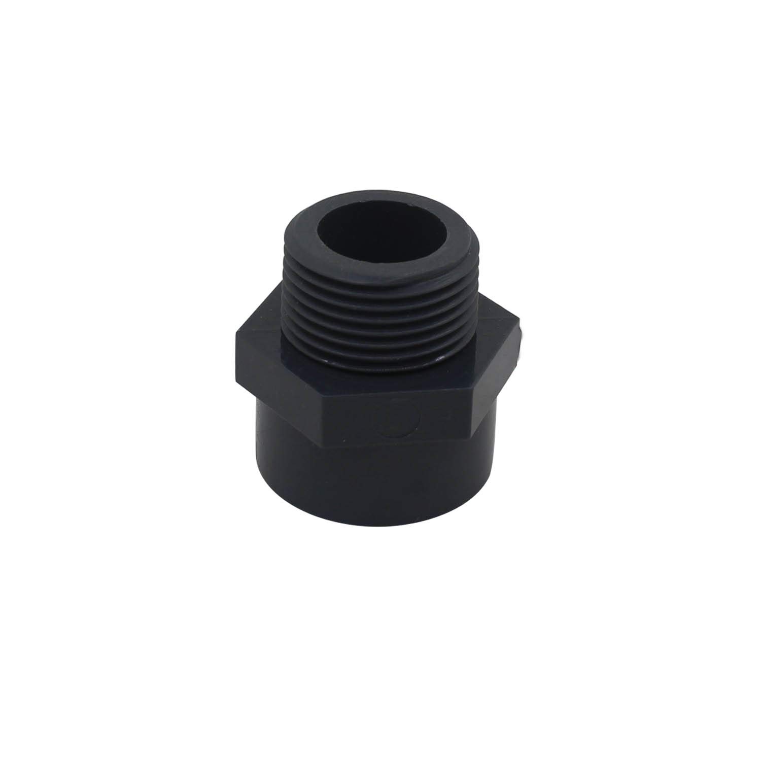 Threaded PVC Pipe Fittings 20 25 32 40 50 63 75 90 110mm PVC Pipe Thread PVC Transition Threaded Adapter Swimming Pool Fitting (Inner Diameter 90mm - 3" Thread)
