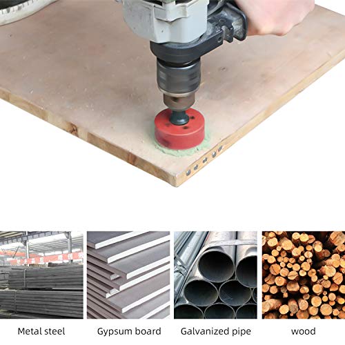 Laiwei Bi-Metal Hole Saw Kit, 7 Pcs 7/8" to 2-1/2" General Purpose Hole Saw Drill Bits, HSS Hole Cutter with Arbor for Wood, Plastic, Drywall, Soft Metal - Thumbnail 6