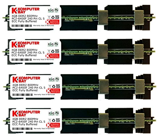 Komputerbay 16GB (4x 4GB) DDR2 PC2-6400F 800MHz ECC Fully Buffered FB-DIMM (240 PIN) 16 GB w/ MAC Heatspreaders RAM Memory APPLE MAC PRO 2008 3,1 (2.8 3.0 3.2) (DDR2 800MHz PC2-6400 ECC FBDIMM)