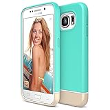 Galaxy S6 Case , Maxboost Vibrance Series, Samsung Galaxy S6 Case Soft Interior Scratch Protection Slider Style Hard Case for Samsung Galaxy S6 (2015) - Turquoise / Champagne Gold