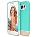 Galaxy S6 Case , Maxboost Vibrance Series, Samsung Galaxy S6 Case Soft Interior Scratch Protection Slider Style Hard Case for Samsung Galaxy S6 (2015) - Turquoise / Champagne Gold