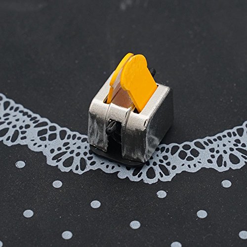 ZEROYOYO DIY 1:12 Dollhouse Metal Toaster Miniature Kit for Kitchen Decoration Accessories Bread Maker Toys for Kids
