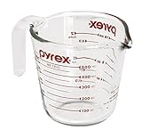 Pyrex Prepware 2-Cup Measuring Cup, Red Graphics, Clear