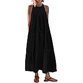 BTFBM Halter Summer Dresses for Women 2026 Casual Spring Hollow Out Sleeveless Boho Sundresses Beach Vacation Maxi Dress