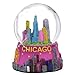 Chicago Snow Globe 65mm 3.5 Inch Purple Chicago Snow Globes from Chicago Souvenirs Collection