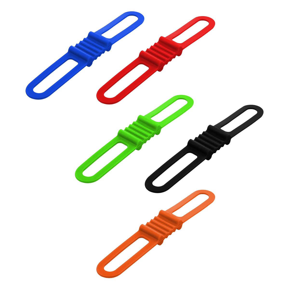 Jagowa 5 Pcs Bicycle Silicone Band High Stretch Silicone Straps Bicycle Fixing Straps Short Lamp Beam Strips Mounting Bracket Flashlight Mobile Phone Speaker Holders
