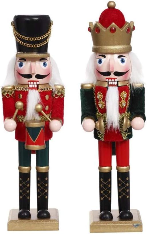 Nutcrackers - Mark Roberts Christmas 2020 Velveted Musician Nutcracker, Assortment of 2, 10 inches