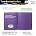 FILE-EZ Two-Pocket Folders, Purple, 25-Pack, Textured Paper, Letter Size (EZ-32545)