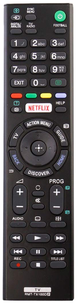 ALLIMITY Remote Control RMT-TX100D Replaced for Sony TV RMT-TX102D KD-43X8301C KD-43X8305C KD-43X8307C KD-43X8308C KD-43X8309C KD-49X8005C KD-49X8301C KD-49X8305C KD-49X8307C KD-49X8308C