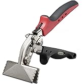 Malco S3R 3-Inch Offset Hand Seamer with Redline Handles | Drop-Forged Steel Jaws for Bending &amp; Flattening Sheet Metal | 1/4" to 1-1/4" Depth Markings | 24-Gauge Capacity