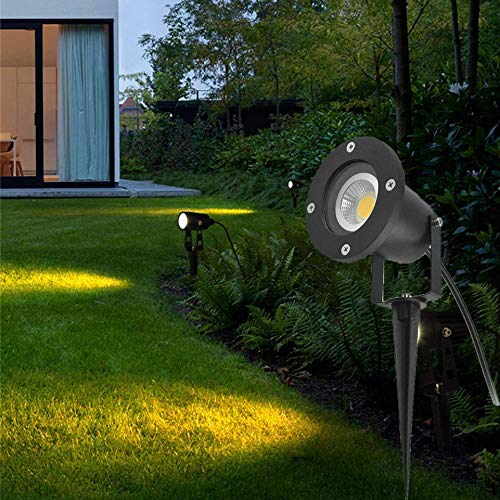 HENGMEI 12x4W Gartenleuchte LED Gartenstrahler mit Erdspieß IP65 Wasserdicht Warmweiß Garten Scheinwerfer Gartenlampe… – Bild 4