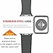 top4cus Apple Watch Band 42mm Leather Loop with Adjustable Magnetic Closure iWatch Band Replacement Bracelet Strap for Apple Watch 42mm Model Series 1 and Series 2 - Storm Gray