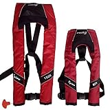 Skysper Fully Automatic/Manual Inflatable Life Jacket Vest with 150N/80N Buoyancy