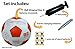 NIGHTMATCH Light Up LED Soccer Ball - Official Size 5 - Extra Pump and Batteries - Perfect Glow in The Dark Soccer Ball with Spare Batteries - Waterproof LED Glow Ball with Two Bright LEDs (White/Red)