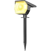 Peasur 1 Pack Solar Spot Lights Outdoor Waterproof, Landscape Spotlights | Warm White, Solar Powered, Auto On/Off, Lighting for Outside Pathway Yard Lawn Flag Garden Walkway Pathway