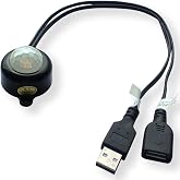 USB 5V 5V-12V Light Sensor Switch Lighting Activated Photoswitch Light Sensing Automatic Switch for Car Ambient Light LED Strip Light Camera Motor (Night -ON ; Day -Off, Black)