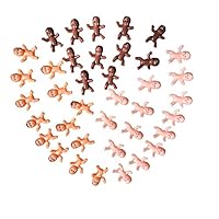 Mefuny 72 Pieces Mini Plastic Babies for Party Favor Decor Party Decorations Baby Shower Party Game Ice Cube Game (Dark Brown, Latin, Pink)