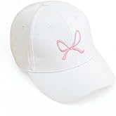 Nymmoata Cute Womens Baseball Caps : Trendy Bow Trucker Hats Unstructured Summer- Washed Cotton Vintage Cap Adjustable