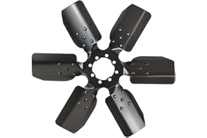 Derale 17117 Heavy Duty Fan Blade Series 1000 17" Steel Clutch Fan Standard Rotation , Black