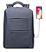 17.3 inch laptop backpack, Anti Theft Business Travel Laptop Backpack for Men and Women with USB Charging Port, Water Resistant Durable College High School Backpack Fits 15.6 inch Computer, Blue.