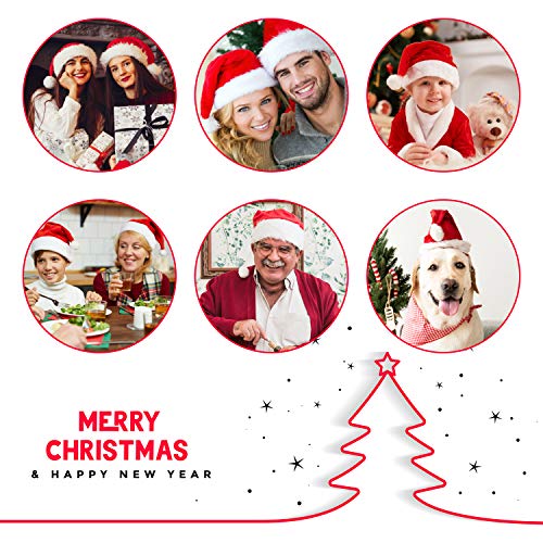 Sombrero De Navidad Con Lentejuelas Brillantes – Gorro De Papá Noel Para Adultos, Cálido Y Elegante Para Fiestas