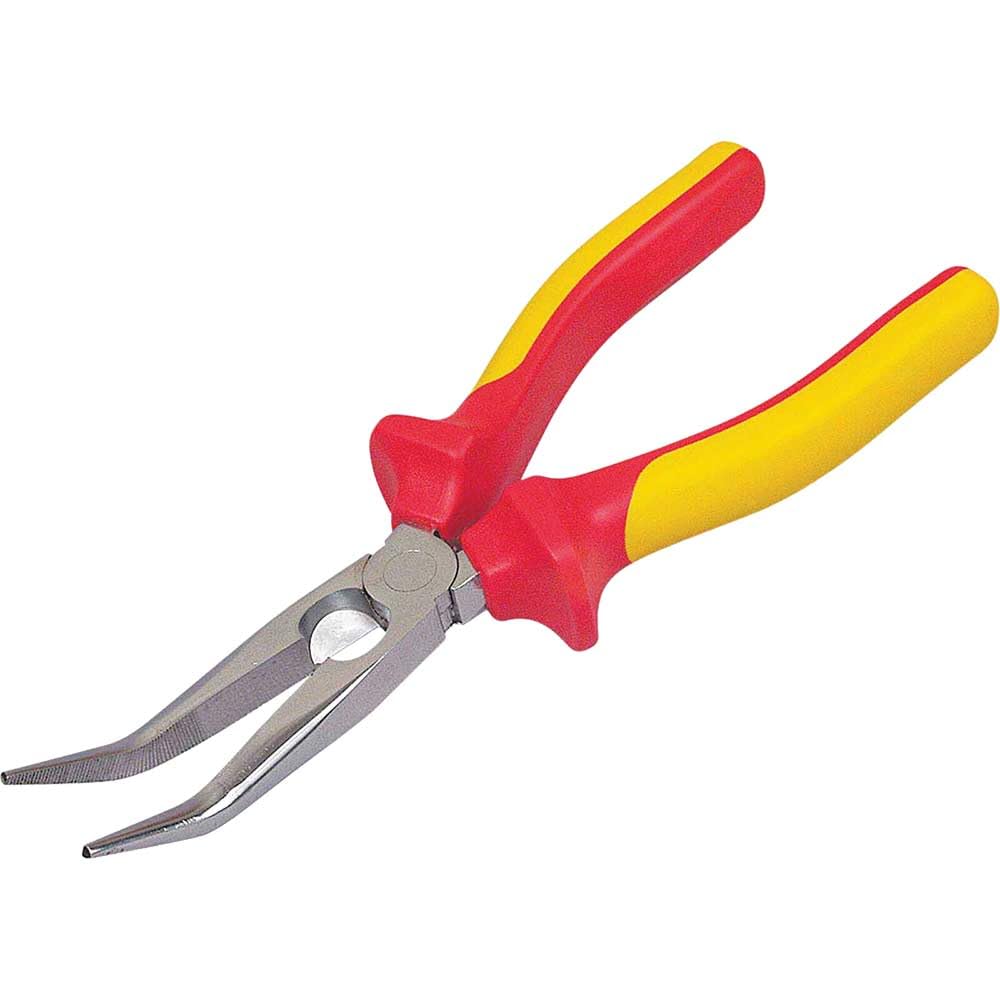 Stanley VDE Bent Nose Plier 200MM 0 84 008, Yellow/Red