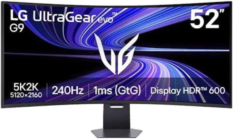 Ultragear™ 52G930B-B 52 Zoll 21:9 Curved 5K2K VA Gaming Monitor, 240Hz, DisplayHDR™ 600, AMD FreeSync Premium, USB-C (90W), Schwarz