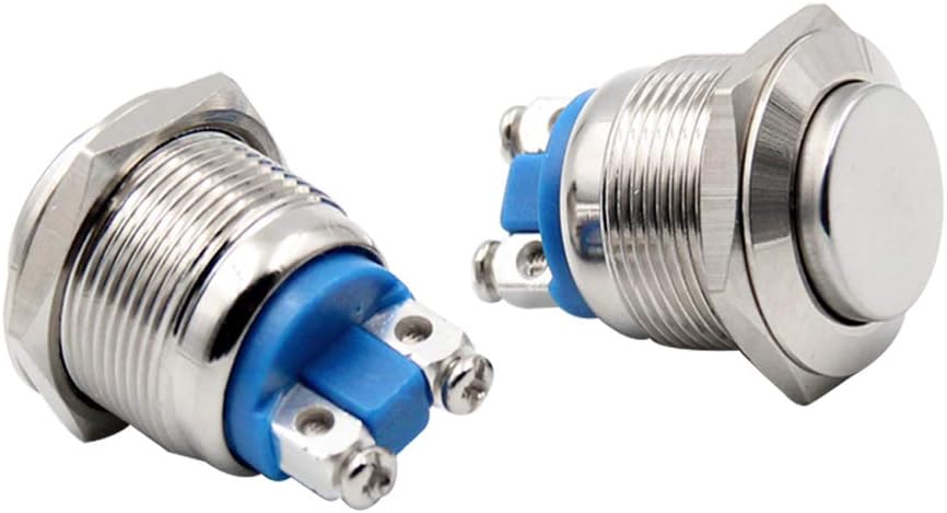 QitinDasen 10Pcs Premium 19mm Metal Momentary Push Button Switch - Image 4