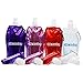 ACTIVIVA USA Merchant | Collapsible Reusable Water Bottle with Carabiner Clip Light Weight Leak Proof Foldable Drinking Water Bottle Non Toxic BPA Free - 16.9 oz 4 Pack (Pink, Purple, Red, Clear)
