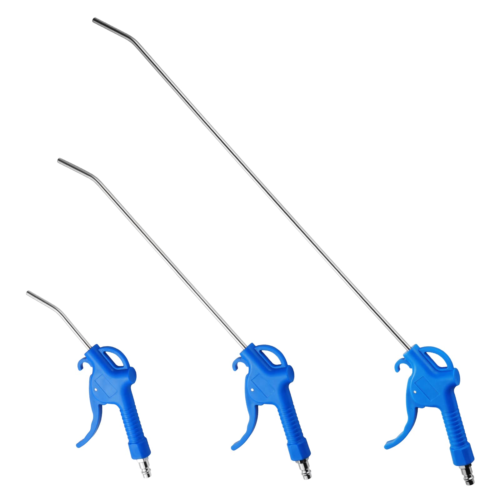 eROOSY 3PCS Air Blow Gun Long Air Dust Gun Set, Duster Cleaning Gun with 95/295/490 mm Nozzle for Cars, Precision Machinery, Instrument Dust Cleaning, Blue
