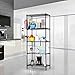 LANGRIA 5 Tier Shelving Units Storage Rack Supreme Wire Shelving Organization, Black