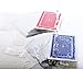 2-Decks Poker Sized 100% Plastic Playing Cards, Washable & Cleanable (1 Red & 1 Blue Deck)