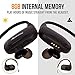 Alpatronix HX250 Waterproof Bluetooth Headset Wireless Sport IPX7 Headphones w/Mic, Built-in Memory (8GB), Sweatproof, Swimming, Running Earbuds Stereo BT 4.2 Earphones for Bluetooth Devices - Black