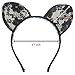 Wowlife Bunny Rabbit Ears Sexy Rabbit Ears Lace Mask Veil Headband Supply for Nightclubs & Masquerade & Halloween & Christmas (Style 02)