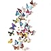 Canserin 24pcs 3D DIY Butterfly Wall Stickers, Home Room Decorations